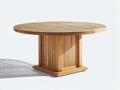 Gartentisch 120 x 120 x 75 cm - Runder Holztisch in Naturfarben - Modernes Design für Garten Terrasse und Außenbereich