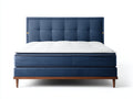 Doppelbett Polsterbett Stoff 200x180x110 cm - Dunkelblau - Modernes Design