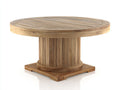 Gartentisch 120 x 120 x 75 cm - Runder Tisch aus massivem Holz - Naturfarbenes Design für Garten Terrasse und Außenbereich