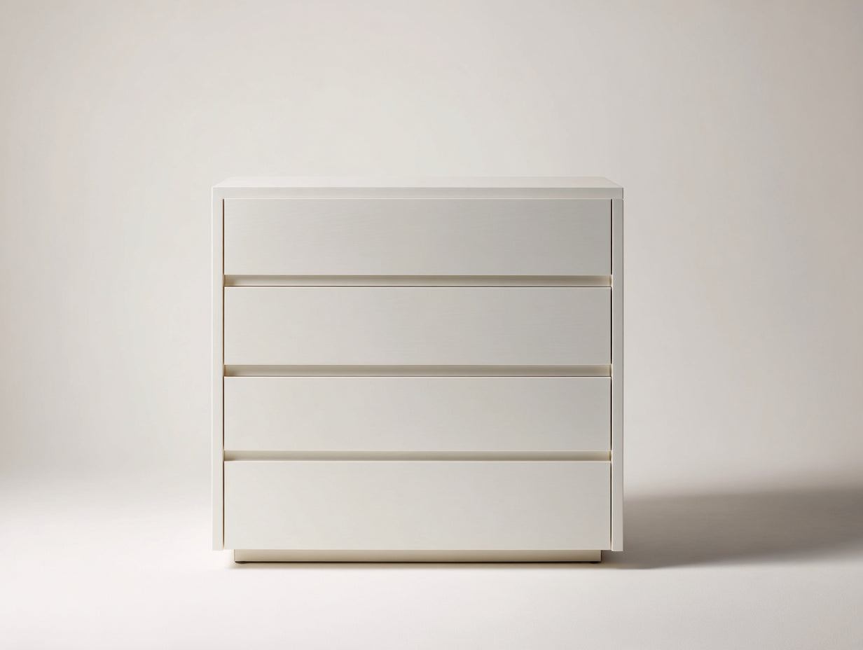 Kommode mit Schubladen 80x40x90 cm Weiß Modernes Design Stauraumschrank für Schlafzimmer Wohnzimmer