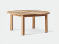 Gartentisch 160 x 160 x 75 cm - Massives Holz in Naturfarbe - Runder Outdoor Tisch mit modernem Design